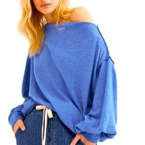 Free People Knit Main Squeeze Hacci Top